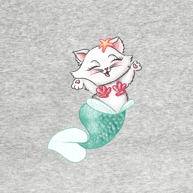 Cat mermaid by ArtInPi